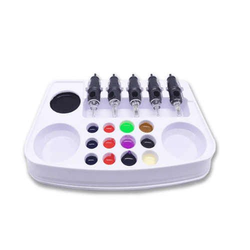 White Disposable Tattoo Ink Tray (1pc) - EyebrowInkShop
